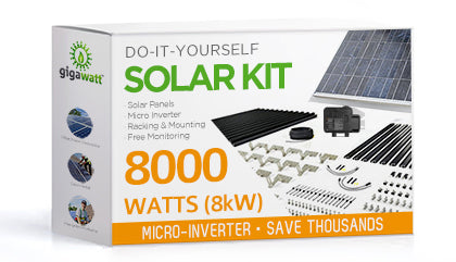 1stStepSolar DIY Solar Kit (8 Panels) – Includes Mounting, Microinverter,  Monitor, and Wiring. DIY Solar Roof System for House, Garage or Shed. Plug